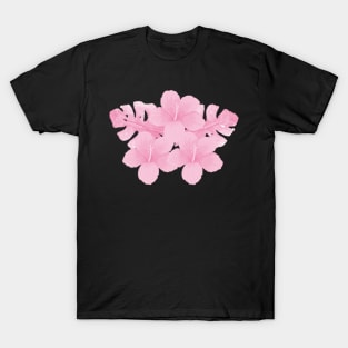 Tropical Pink Hibiscus Flower T-Shirt